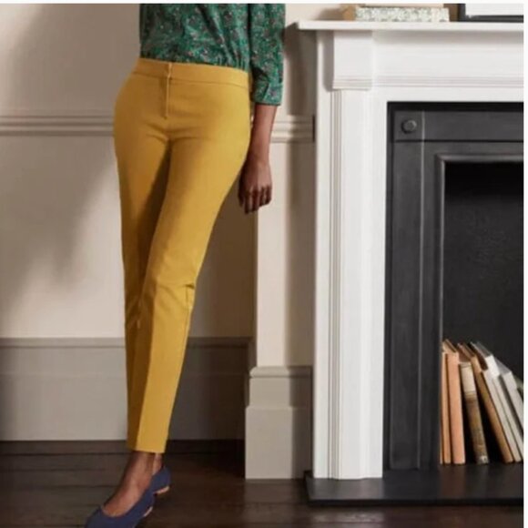 Boden Richmond Pants Mustard Yellow Women’s Trousers Size 6 Long 6L - Picture 1 of 9